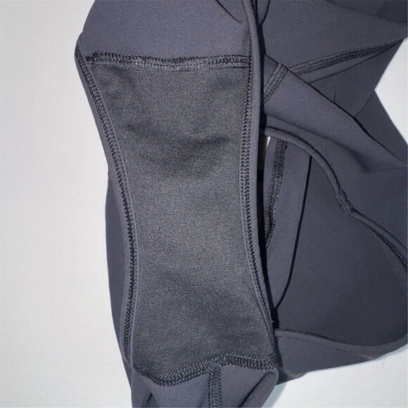 Lululemon City One-Piece bodysuit Womens L/XL Black Cross Back Open Back Yoga - Picture 9 of 15